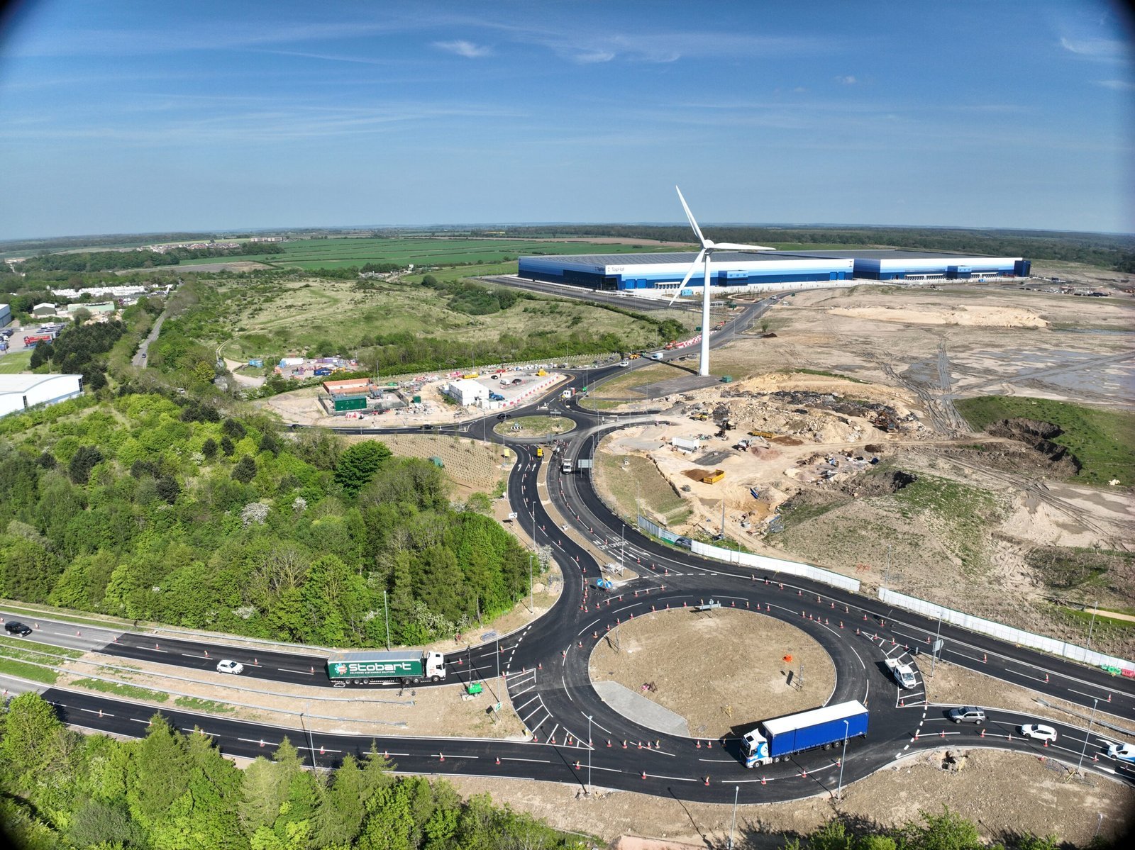 Aerial view of Magna Park Corby